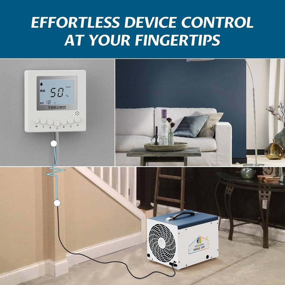 Toovem Remote Controller for ARGENDON Dehumidifier Digital Humidity, Temperature