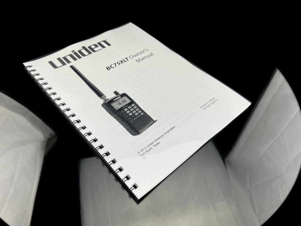 Uniden BC75XLT Instructions Operating Manual User Guide Coil Bound