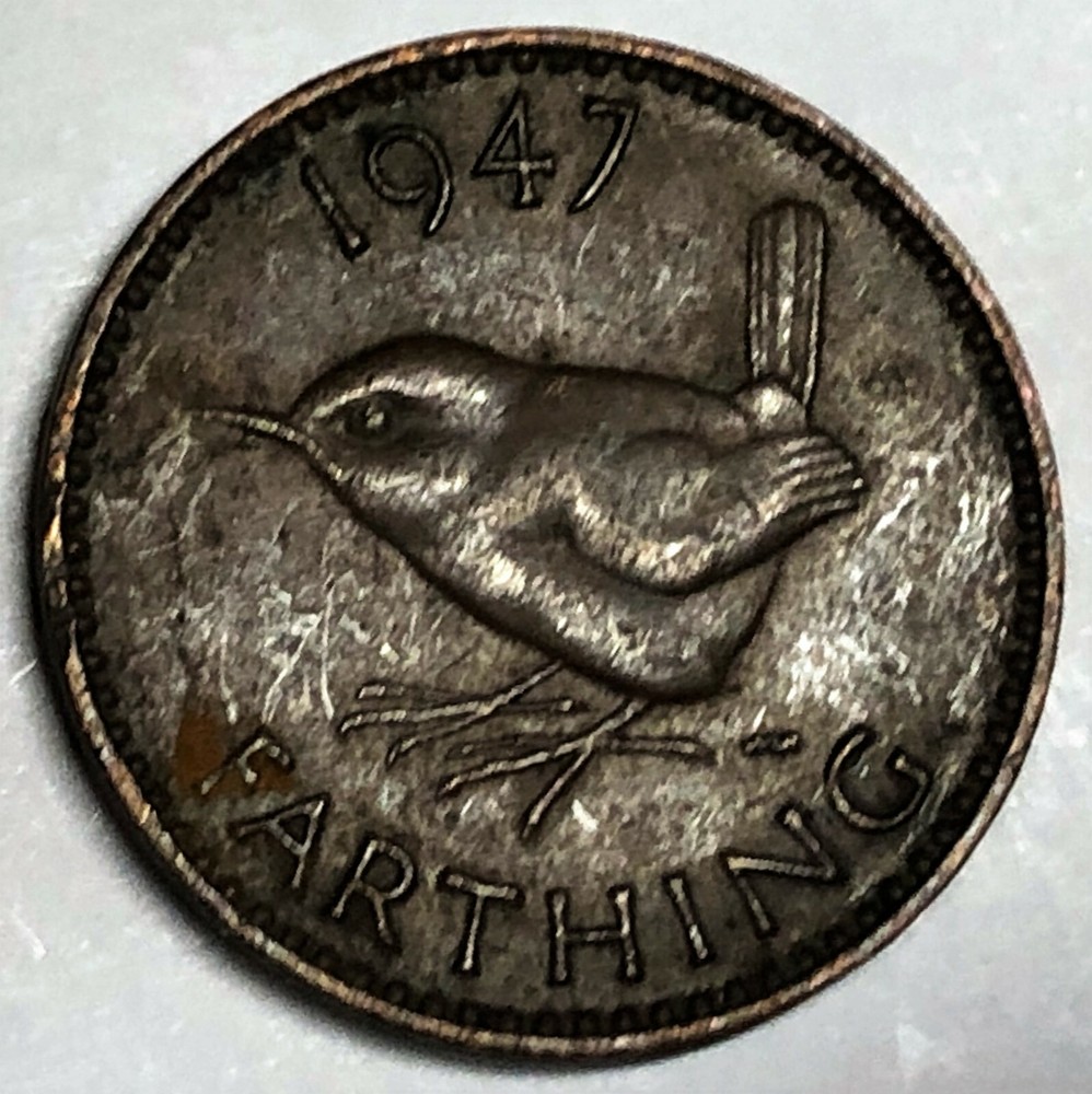 # C3437     GREAT BRITAIN     COIN,     FARTHING    1947