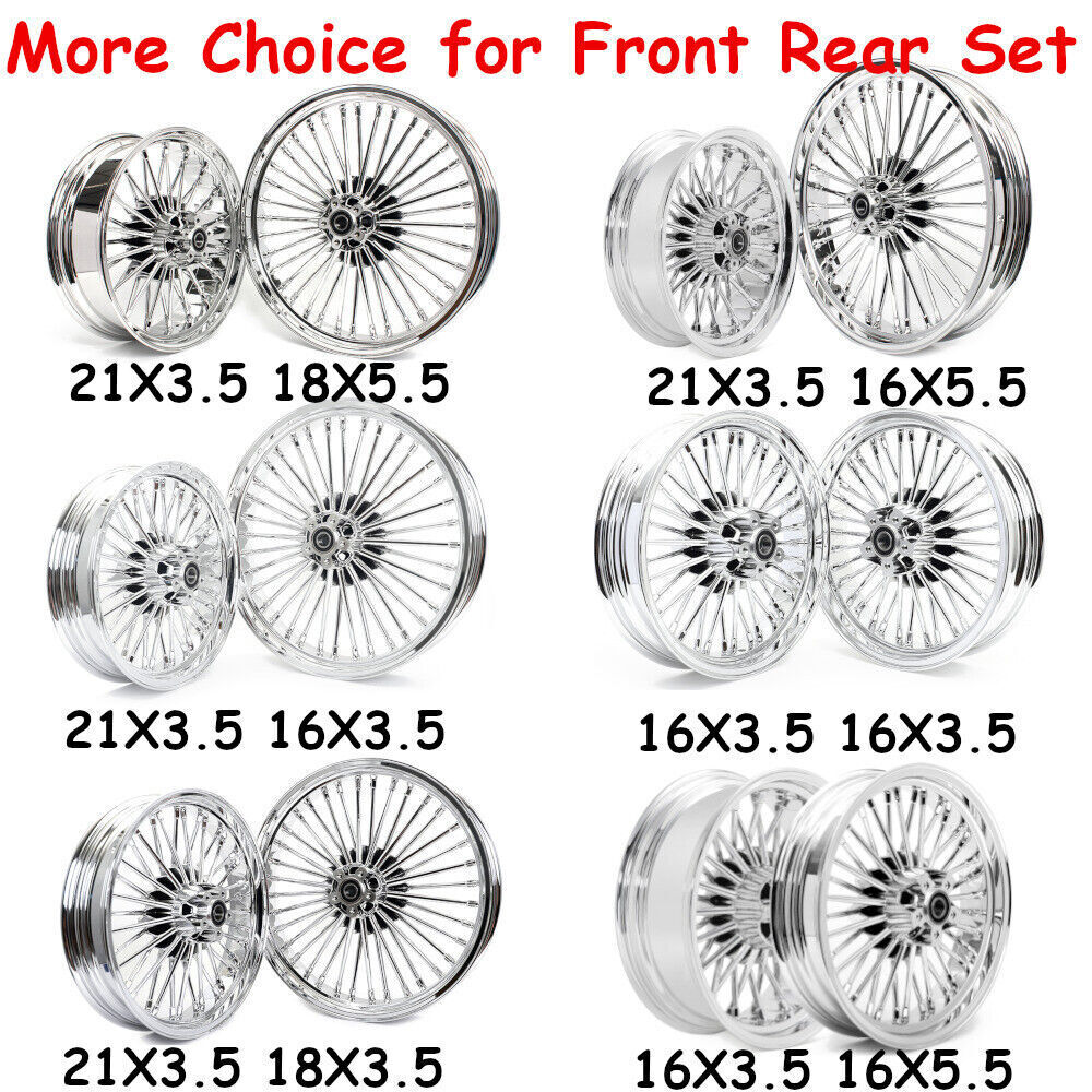 21x3.5 16x3.5 Fat Spoke Wheels for Harley Touring Road Glide 2000-2007 Road King