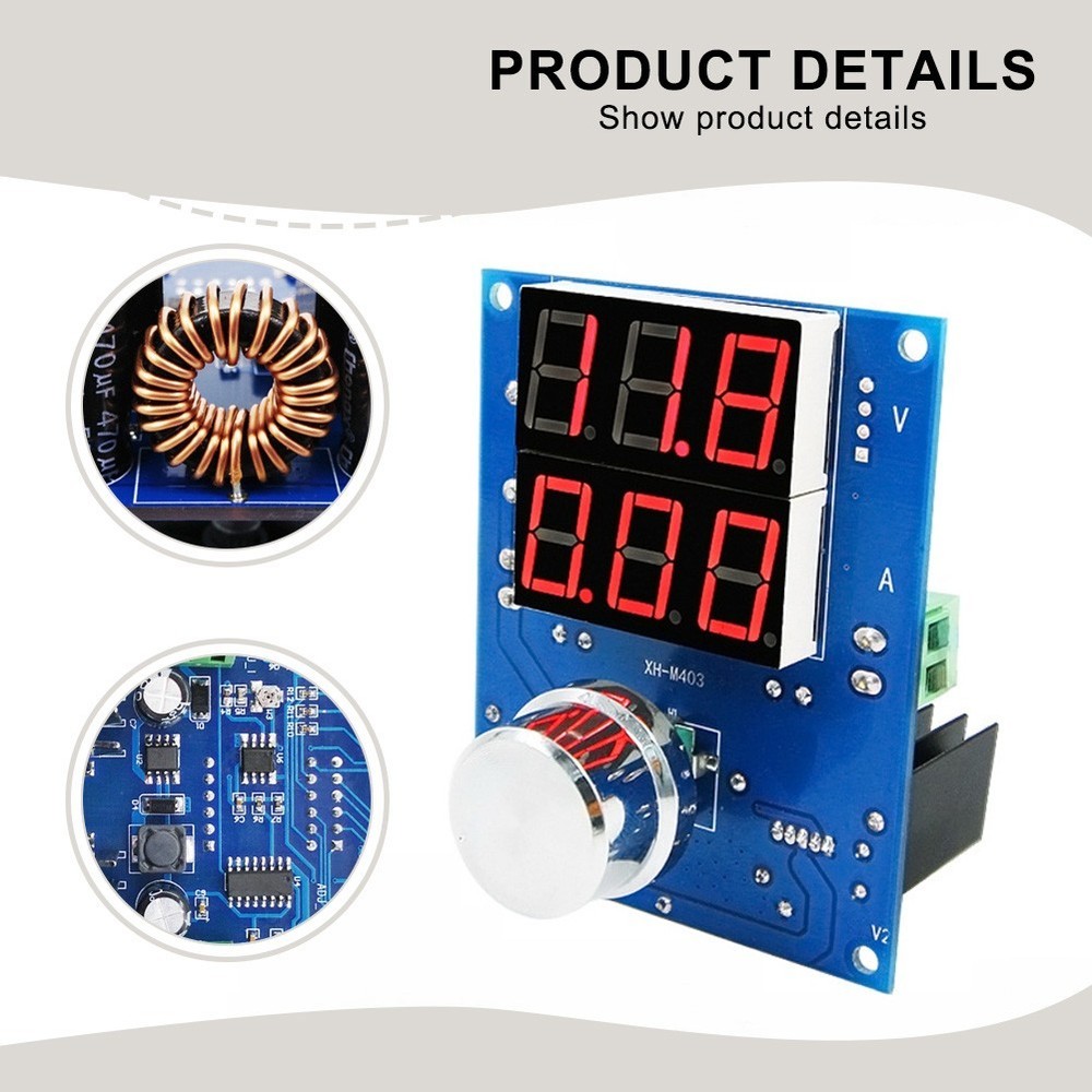 Digital Voltage Regulator Module for DC Power with Accurate Current Display