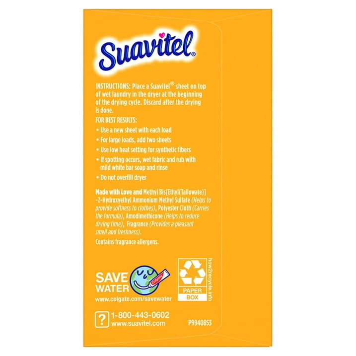 Suavitel Complete Dryer Sheets, Morning Sun, 70 Sheets