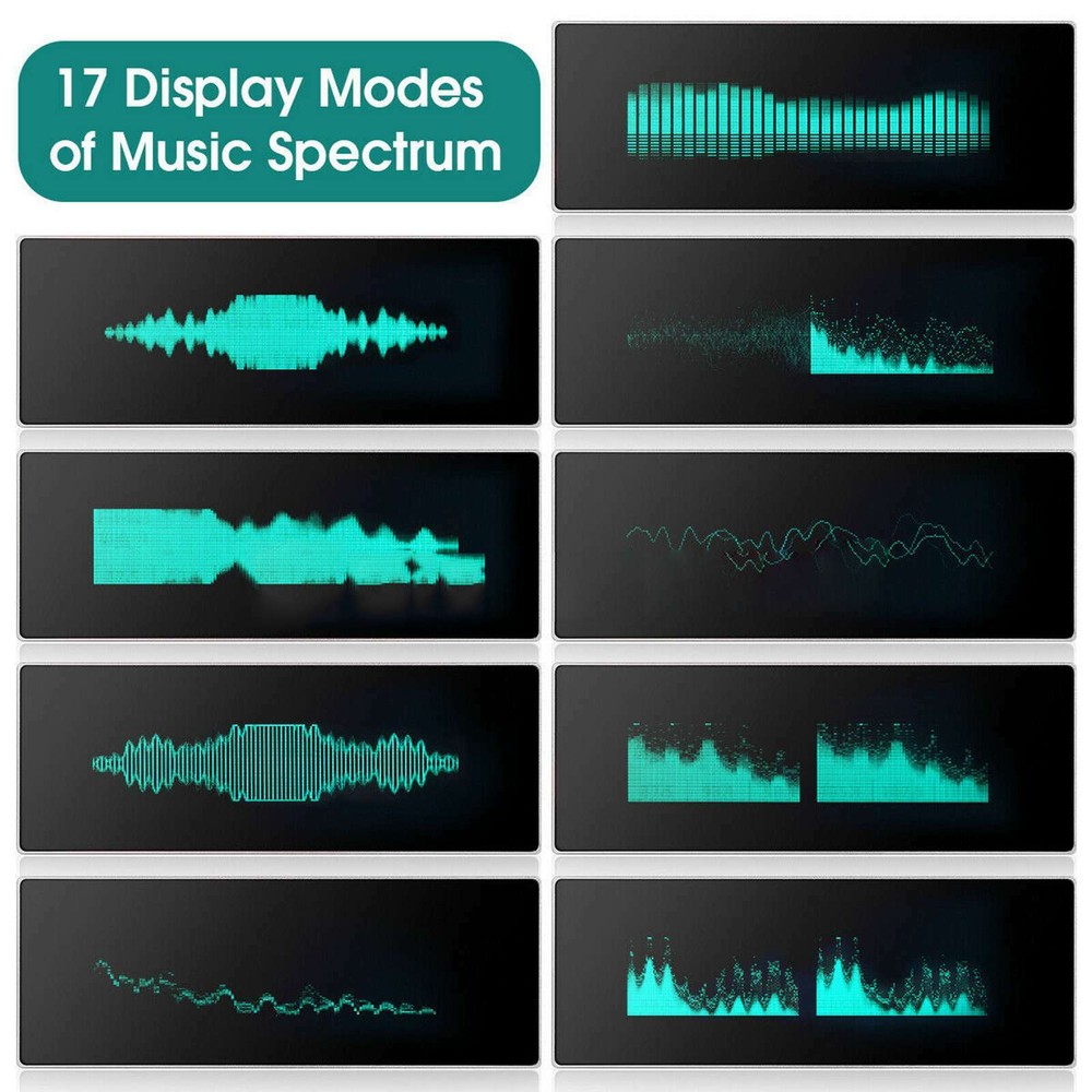 Remote VFD Clock Sound Level Music Spectrum Indicator Dot Matrix Audio VU Meter