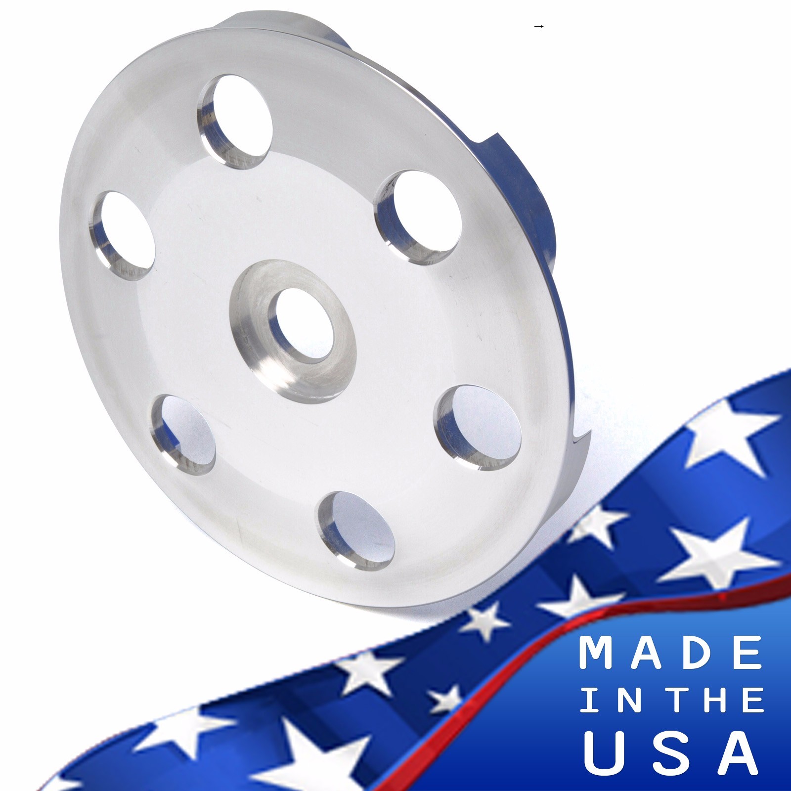 Billet Aluminum Alternator Fan Chevy Ford Pontiac Pulley, SBC, BBC, SBF, BBF