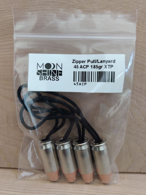 Bullet Zipper Pull, Bullet Lanyard, or Keychain 4 Pk Select Caliber at Checkout