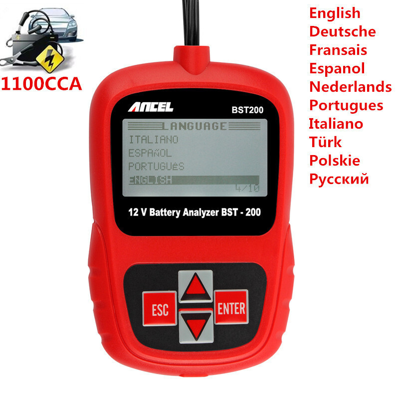 ANCEL BST200 Car Battery Tester Cell Load Test Tool Digital Analyzer Tester