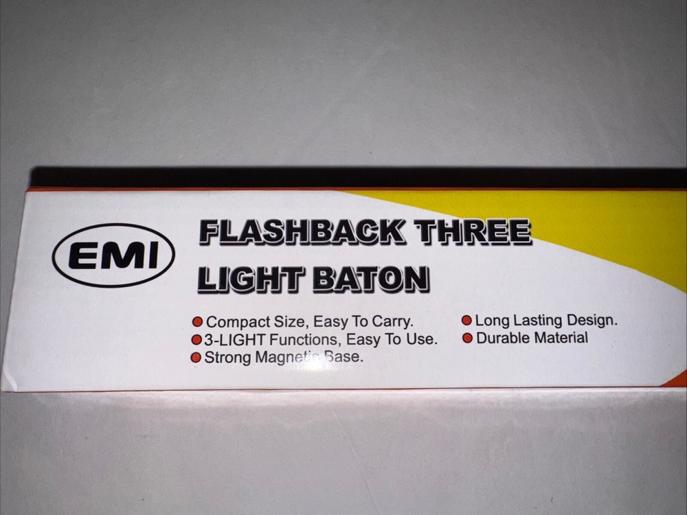 EMI Model 3020 Flashback Three Light Baton, Yellow