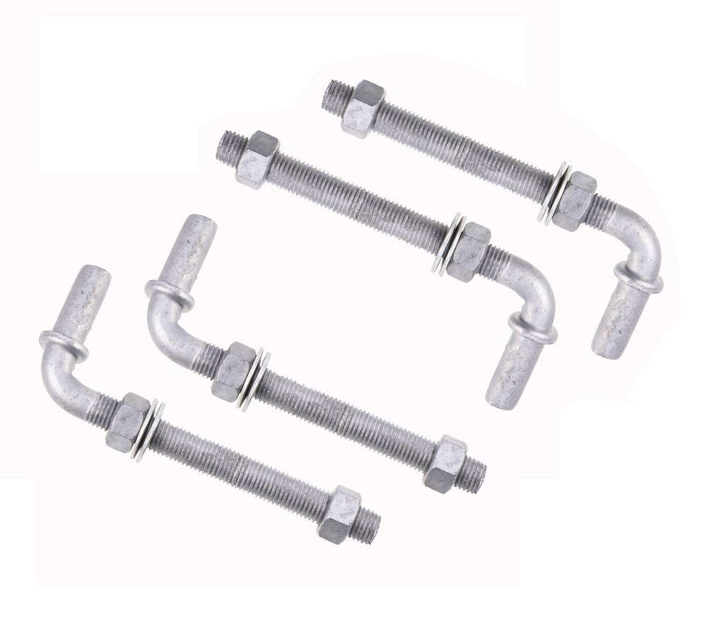 J-Bolt Post Hinge with 5/8" Hinge Pin Galvanized Post Gate Hinge for Chain Li...