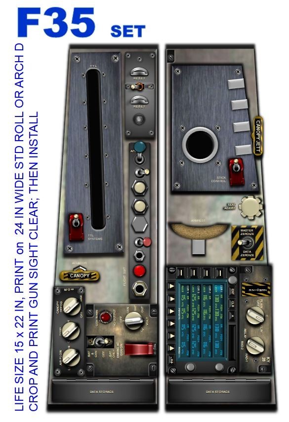 F35A LIGHTNING II COCKPIT instrument panel CDkit