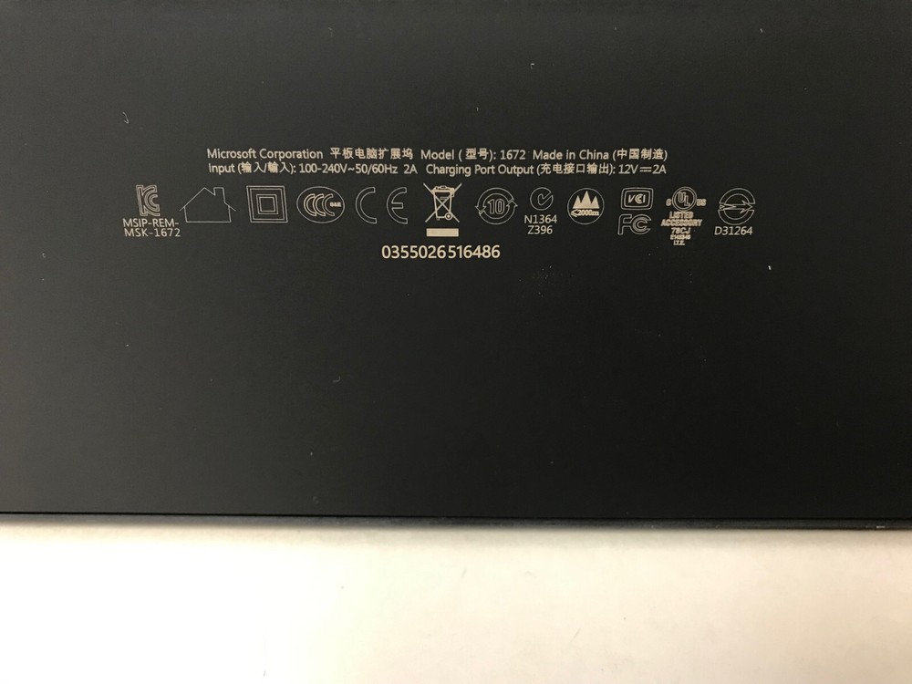 MICROSOFT 1672 SURFACE 3 DOCKING STATION M9Z-00001 NEW OPEN BOX