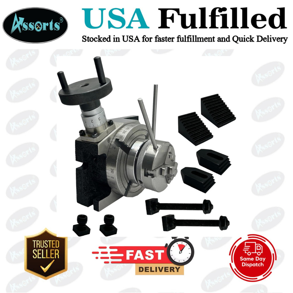 Milling Indexing 4"/ 100 Rotary Table Precision Horizontal Vertical