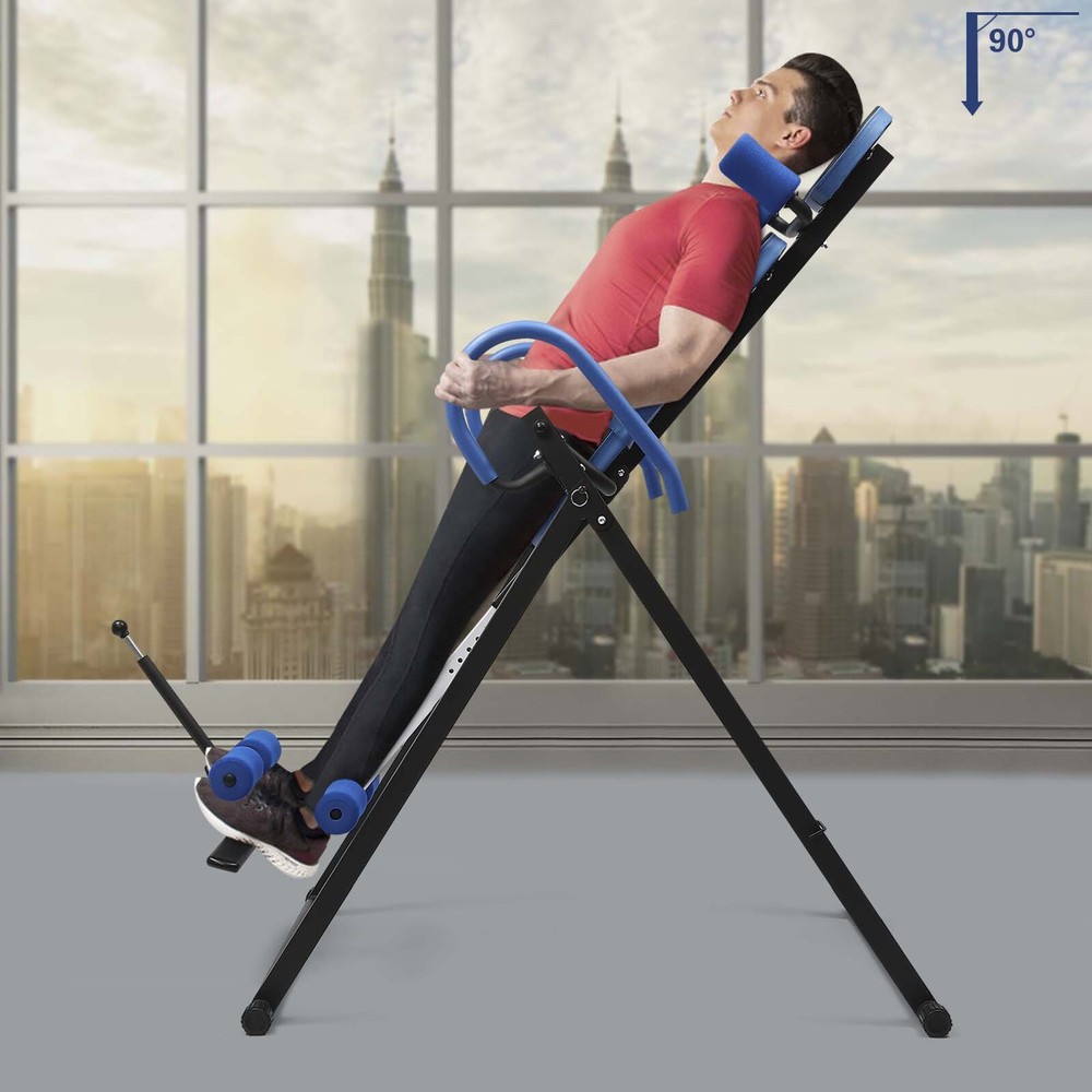 Inversion Table 330 Lbs Capacity Strength Training Inversion Bench W/ Safe Belt