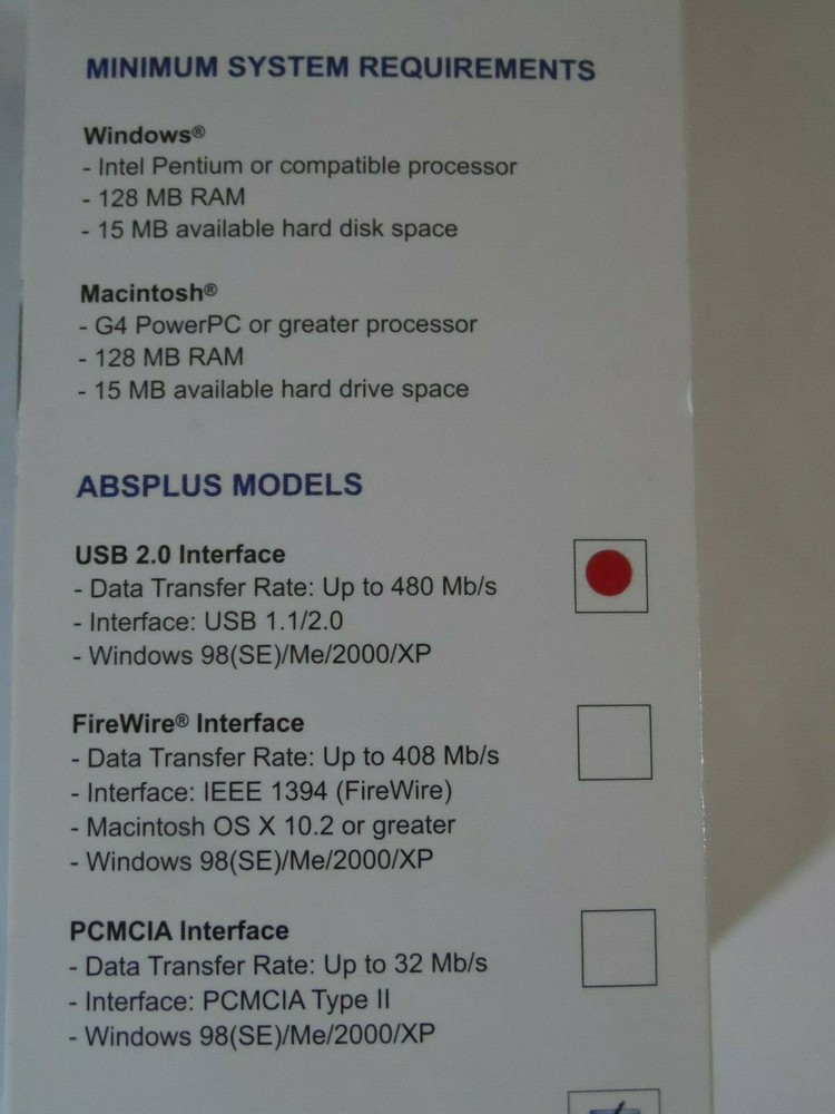 NEW SEALED - CMS Products ABS Plus Automatic USB Backup System for PC (40GB)