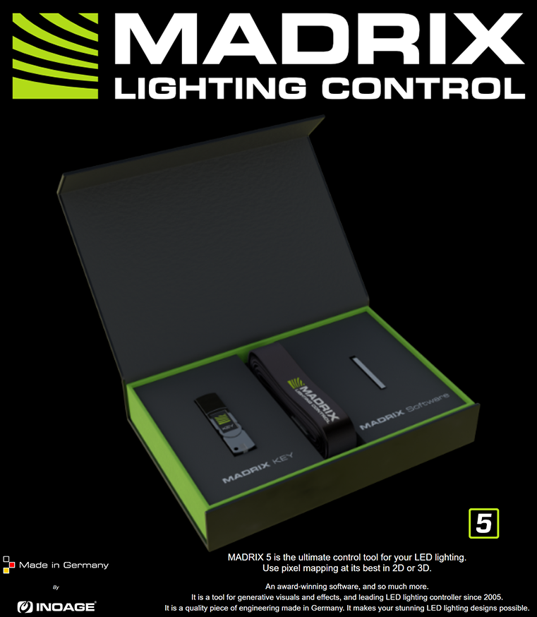 IA-SW-005001 MADRIX V5 KEY Starter Kit Software DMX Control 2D 3D Pixel Mapping