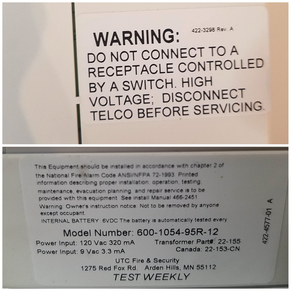 GE Simon XTi Security System, 600-1054-95R-12, Interlogix, with AC Power Cable