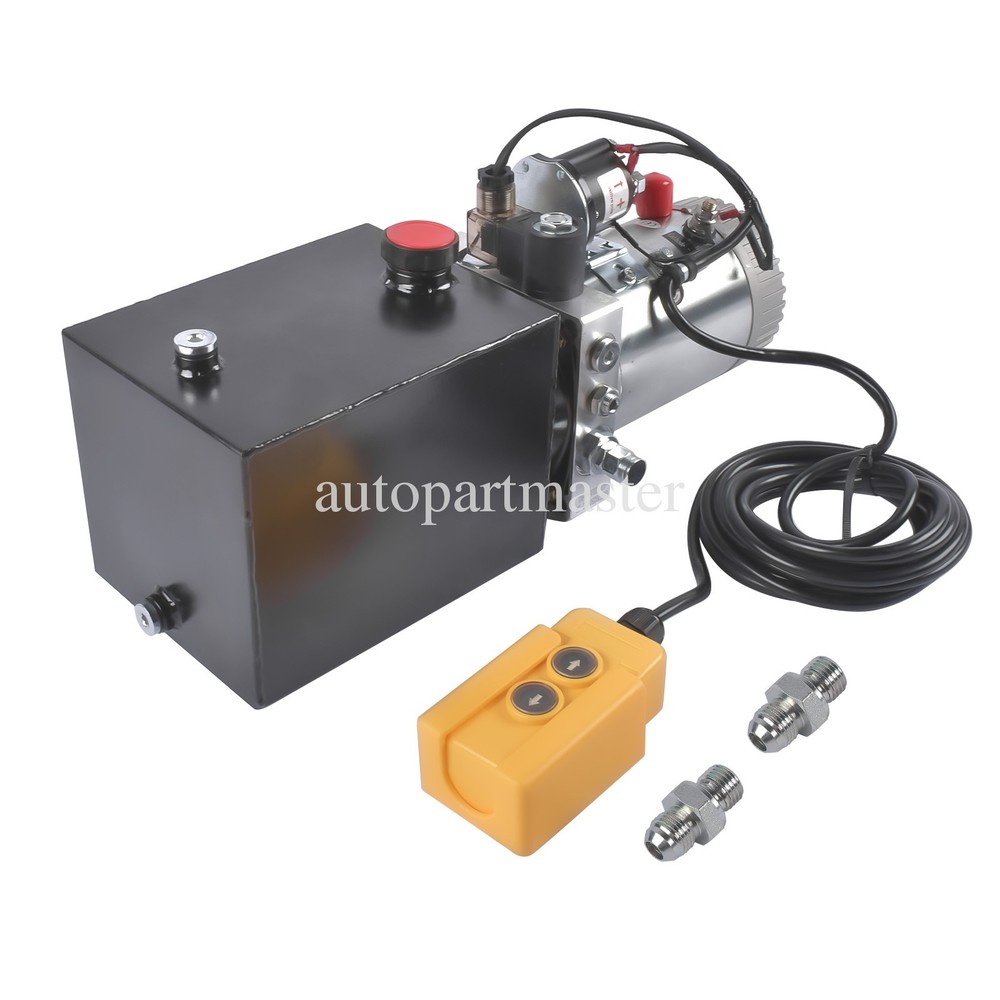 NEW 4 Quart Single Acting Hydraulic Pump for Dump Trailers 12 V Quick Lifting