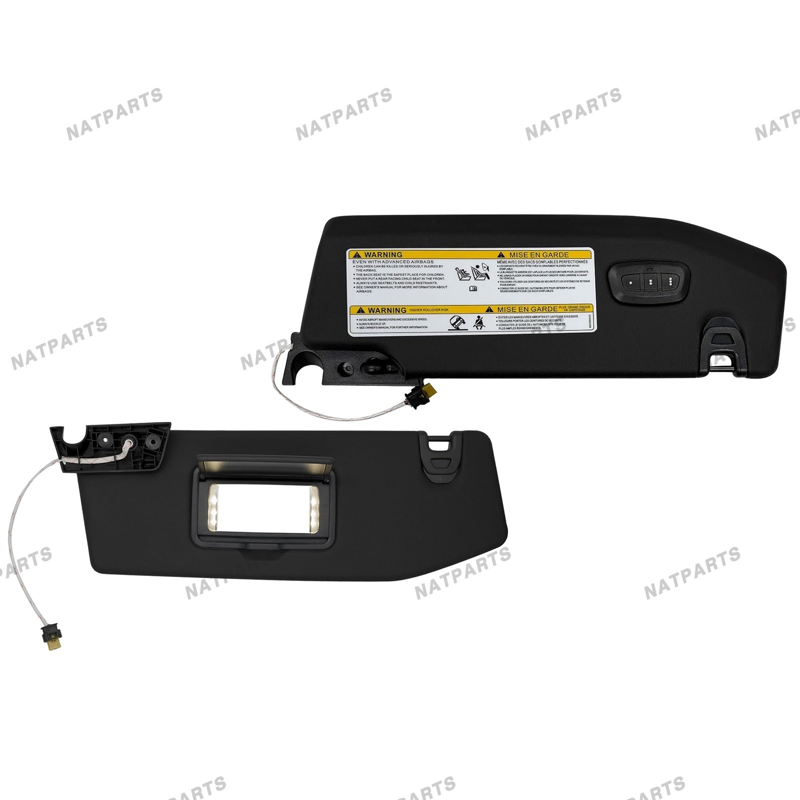 Left Sun Visor W/ Garage Door opener for18-23 jeep Wrangler Gladiator 6BR80TX7AQ