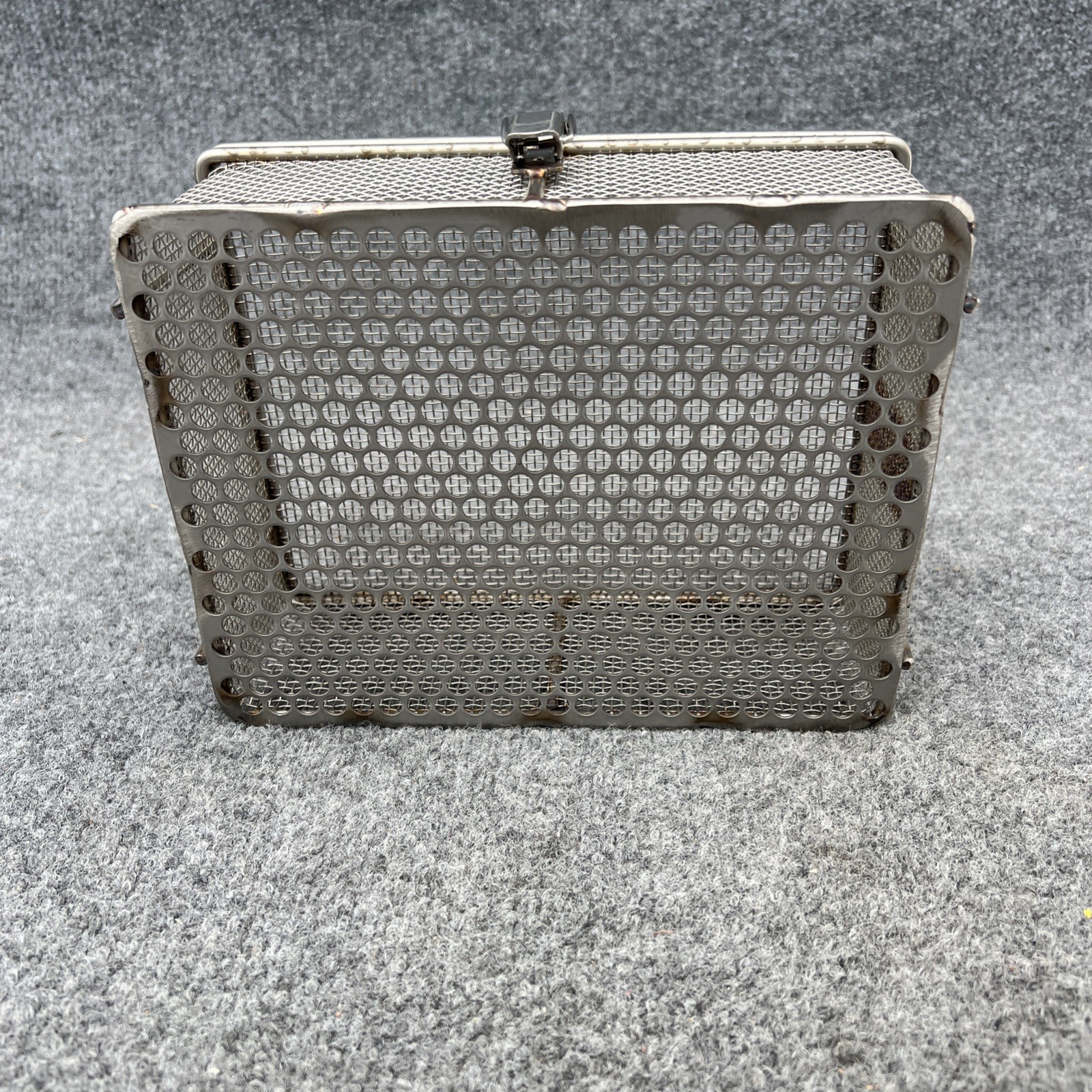 Stainless Steel Mesh Rectangular Washing Basket, 9” L x 7” W x 3.25” H New Other