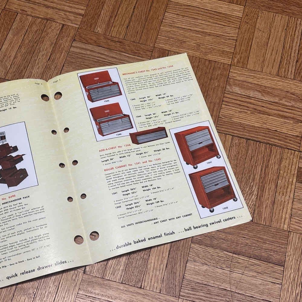 Vintage DUPLEX TOOL BOXES Vendor Brochure - Pendleton Tool - DU 601-7105
