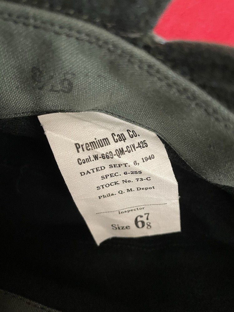 Rare US WW2 Mountain Division Winter Cap COTTON DUCK M1907 ORIGINAL