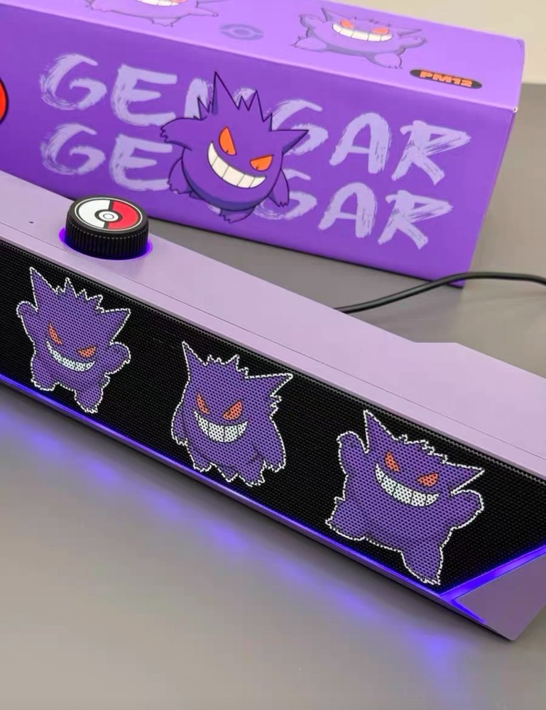 Pokémon Desktop Soundbar Gengar Multi Function Bluetooth Speaker 2025 New