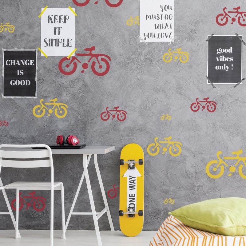 KIDS Reusable Plastic Stencils (5 pcs) // BICYCLE