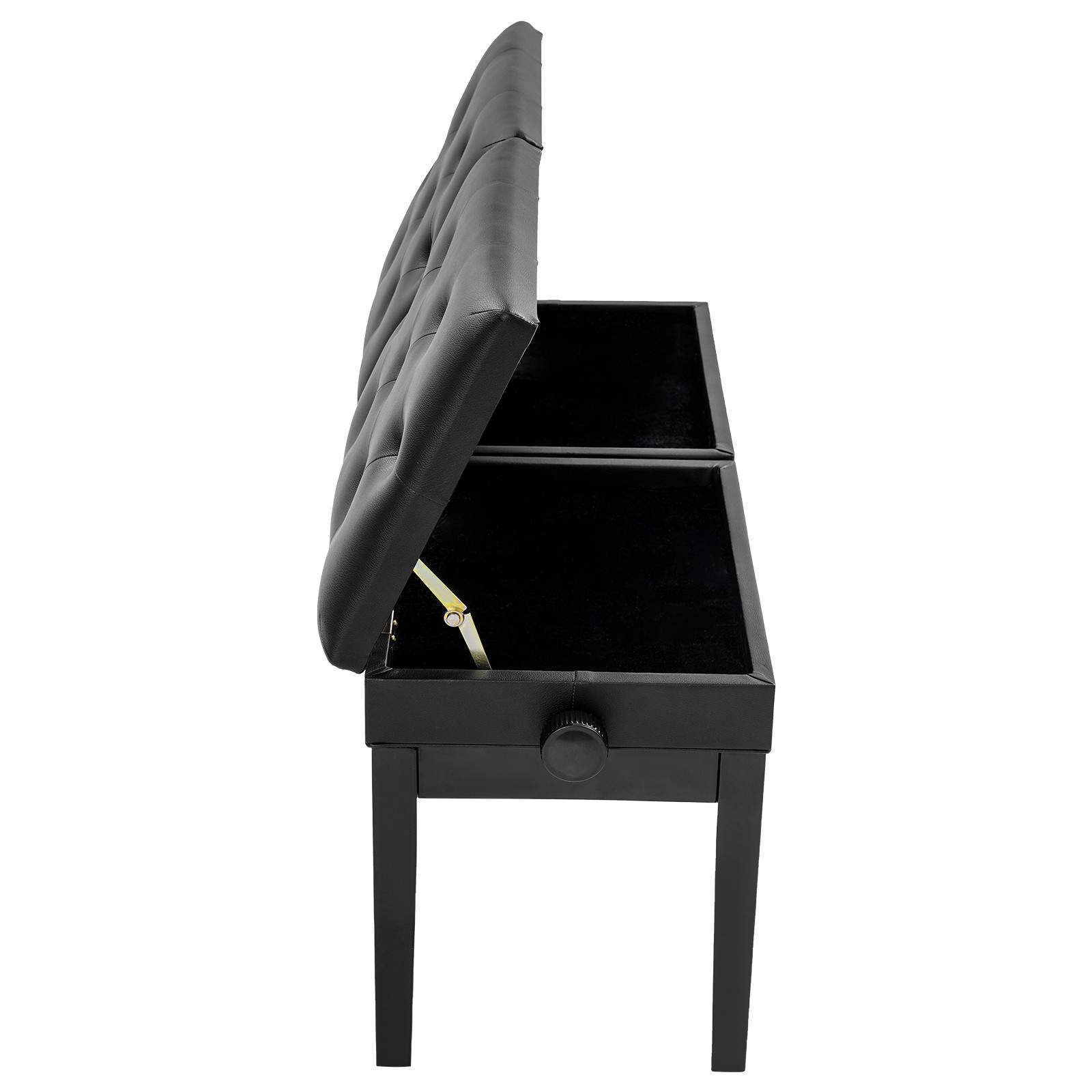 Double Seater Piano Bench Adjustable Duet Piano Bench w/ Storage Box 200 kg max.