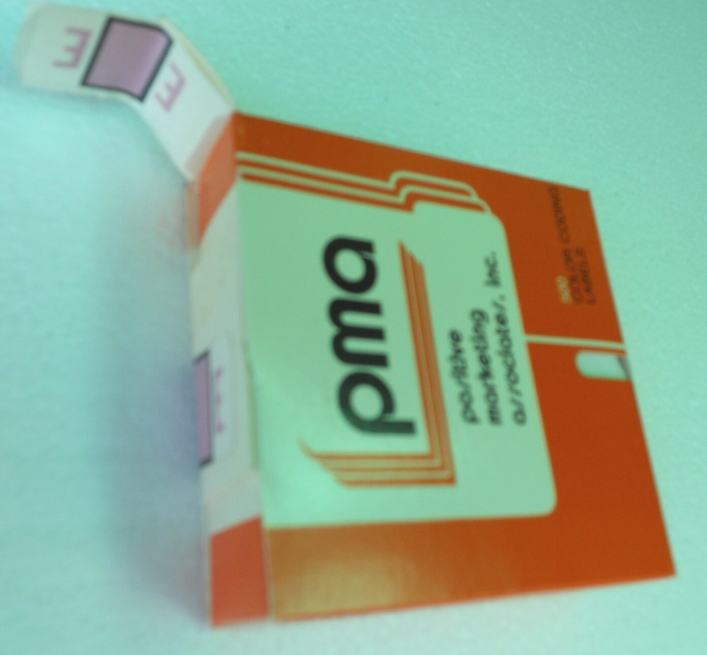 PMA Color Coding Letter E Code Fuscia Tag Roll Peel/Stick Labels 400+ 1 X 1 5/8"