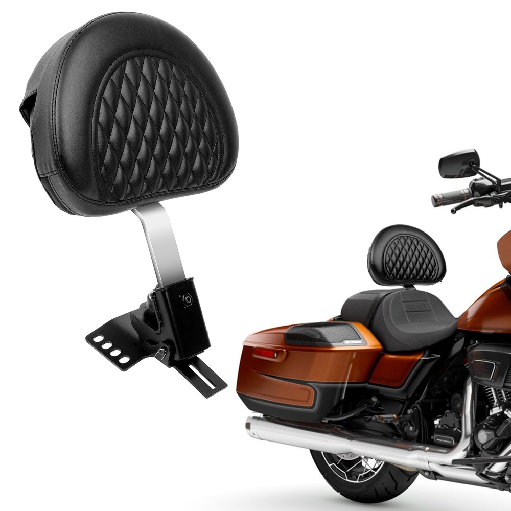 Adjustable Plug-in Driver Rider Backrest Pad For Harley Tri Glide Ultra Classic