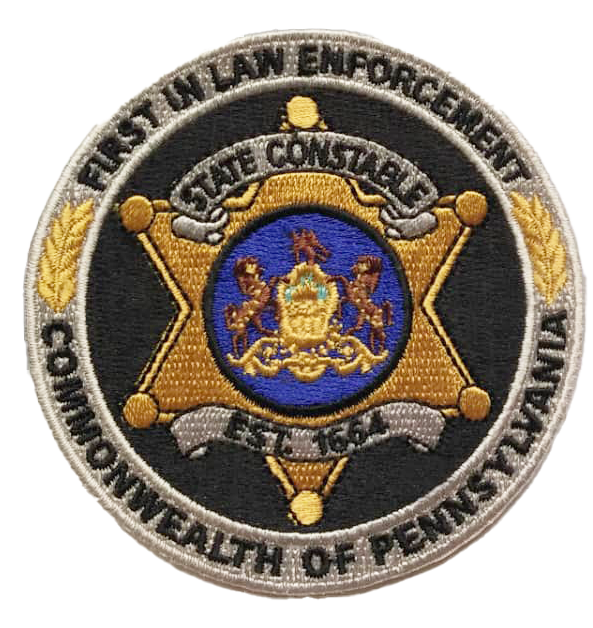 PA State Constable Badge Silver Six Point