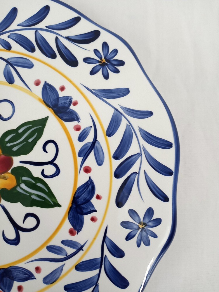 Talavera Whole Home 8" Ceramic Trivet Blue Floral Pattern Multicolor