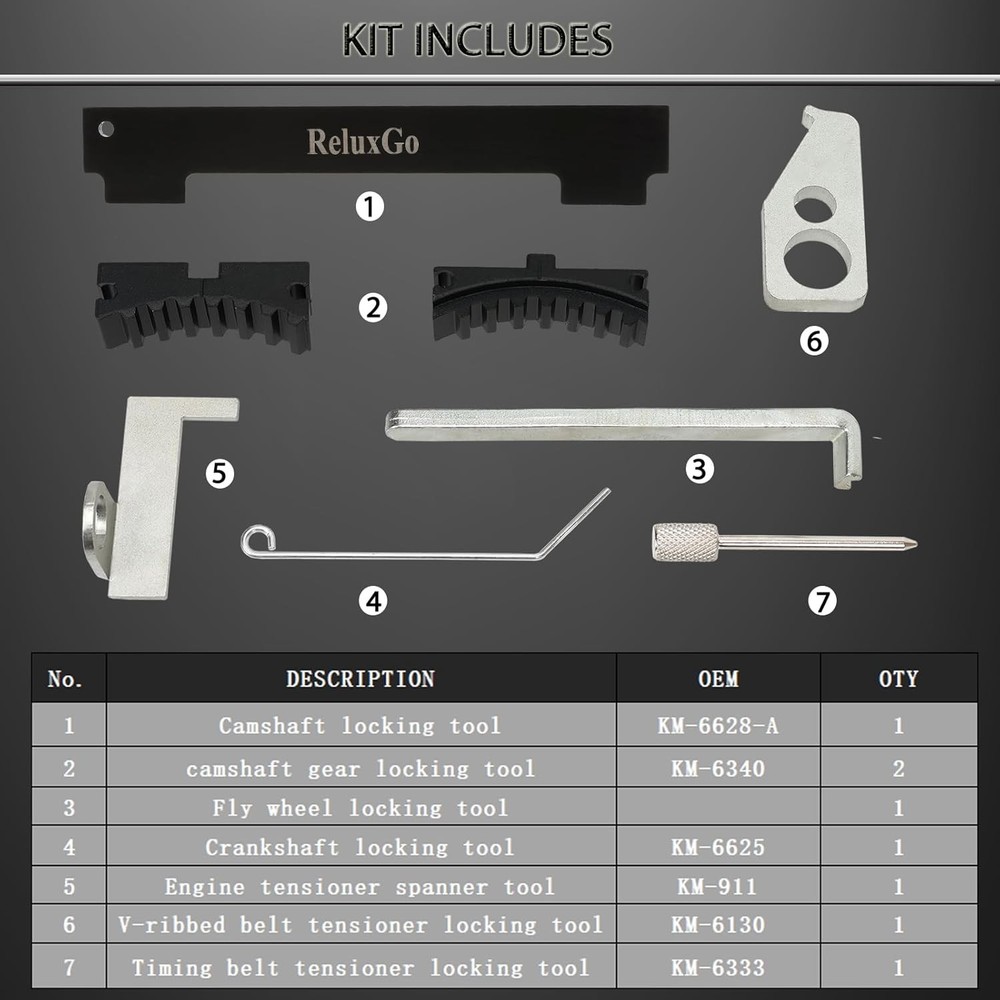Engine Camshaft Tensioning Locking Alignment Timing Belt Tool Kit for Chevy...