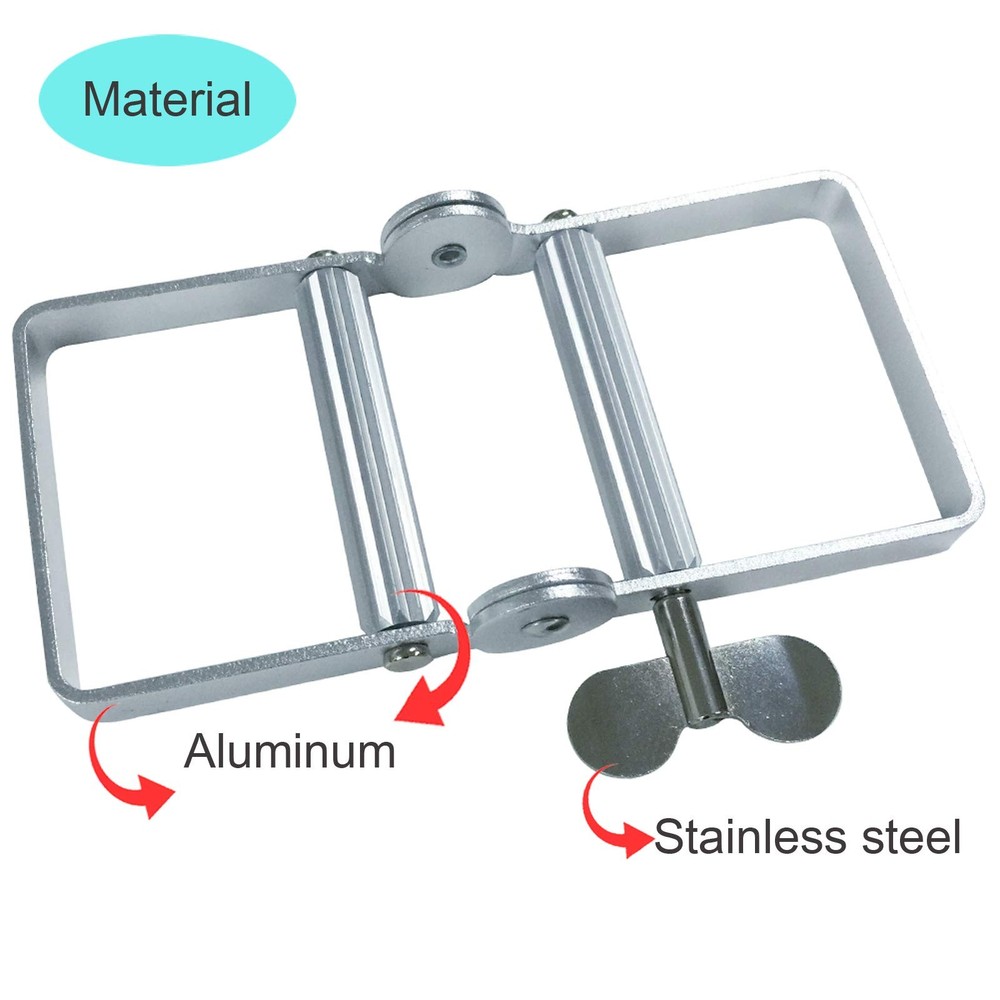 Toothpaste Squeezer, Metal Tube 1 Count (Pack of 1), Silver