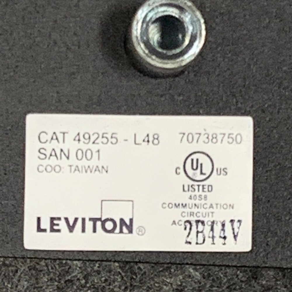 LEVITON QuickPort 48 Port Patch Panel with Magnifying Lens Label Holder