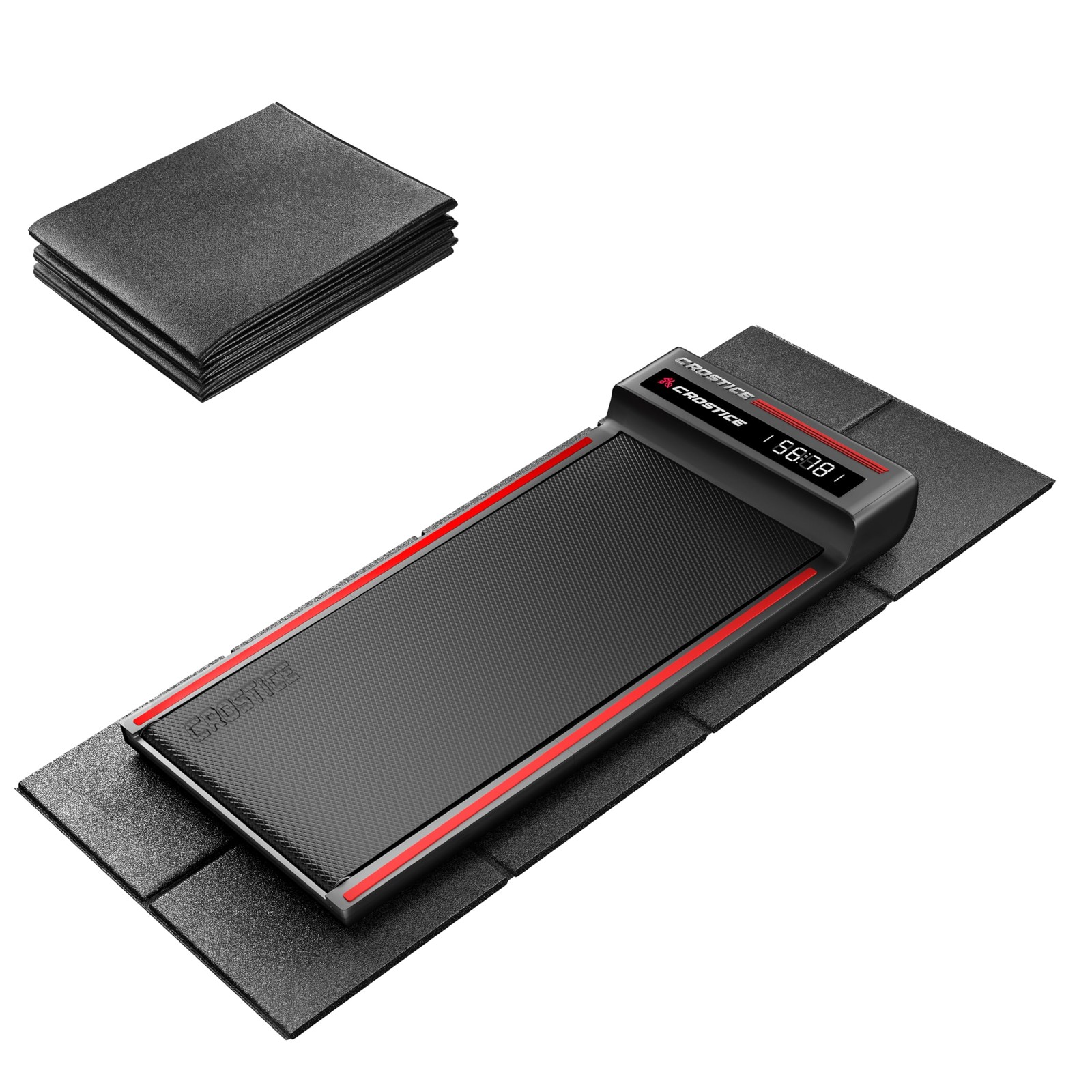 Crostice Walking Pad Mat 26x60" 1/4" Thick Under Desk Treadmill Floor Mat