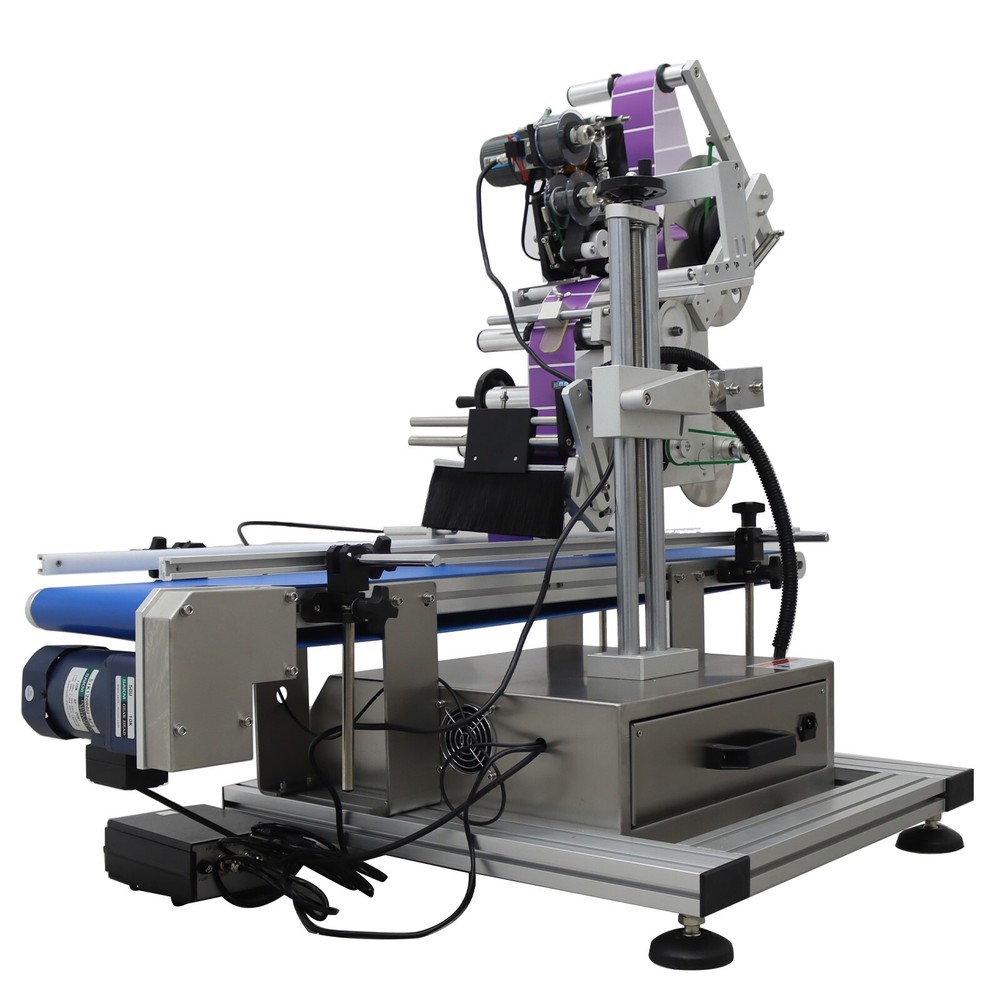 Auto Conveyor Table Flat Box Labeling Machine Label Applier Machine 25-50pcs/min