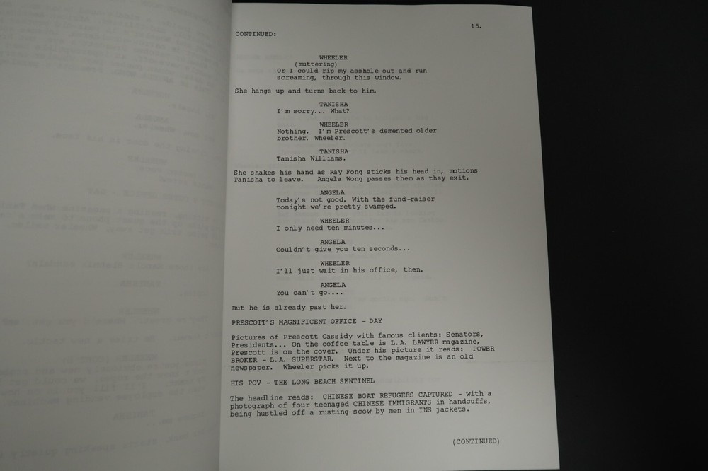 Riding the Snake Original TV Script Screenplay Stephen J. Cannell Studios 2006