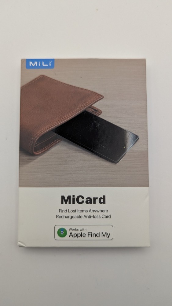 MiLi MiCard - Wireless Rechargeable Bluetooth Tracker Card Apple Find