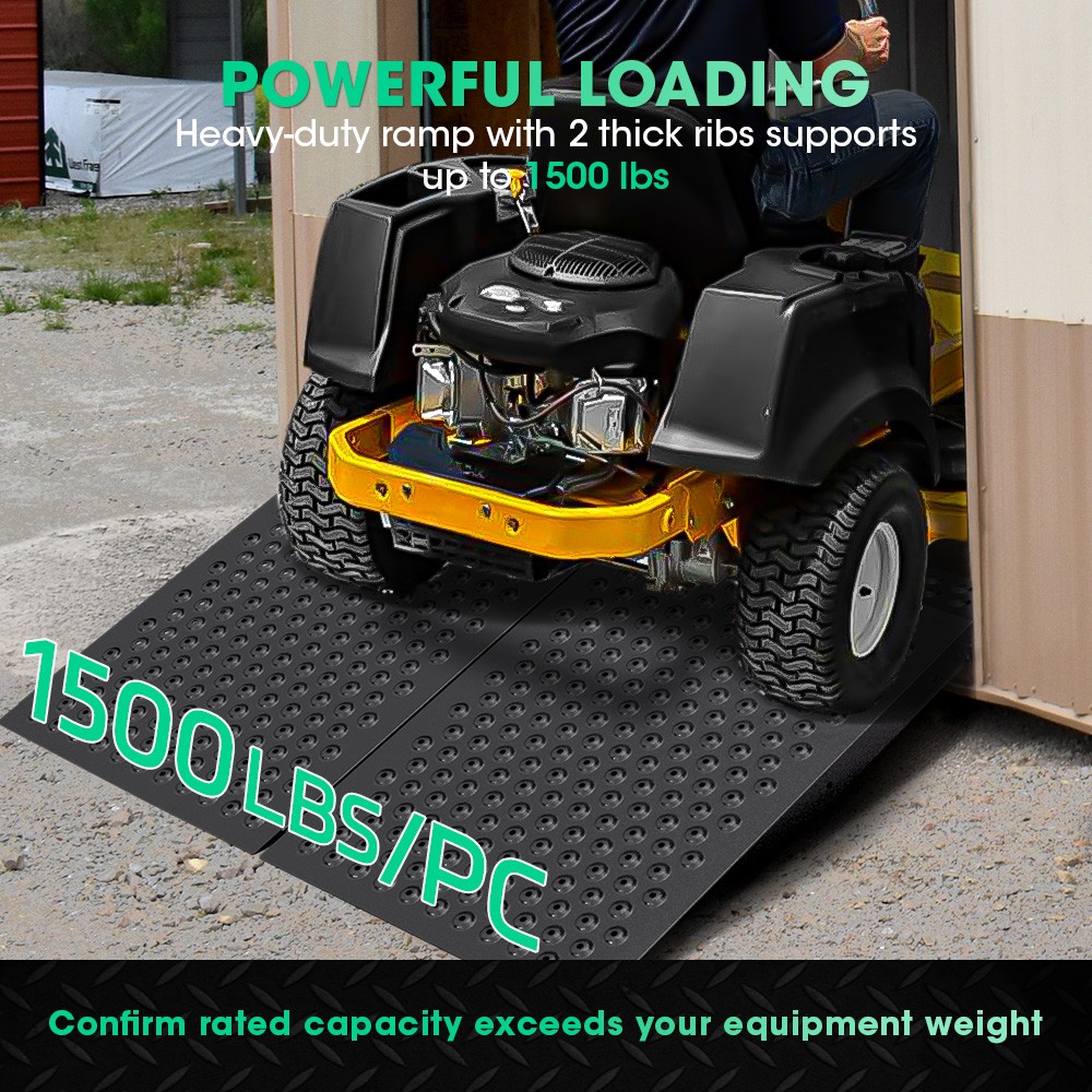 36"x48" Shed Ramp Anti-Slip Punch Plate Ramp for ATV Motorcycles Garages & Barns