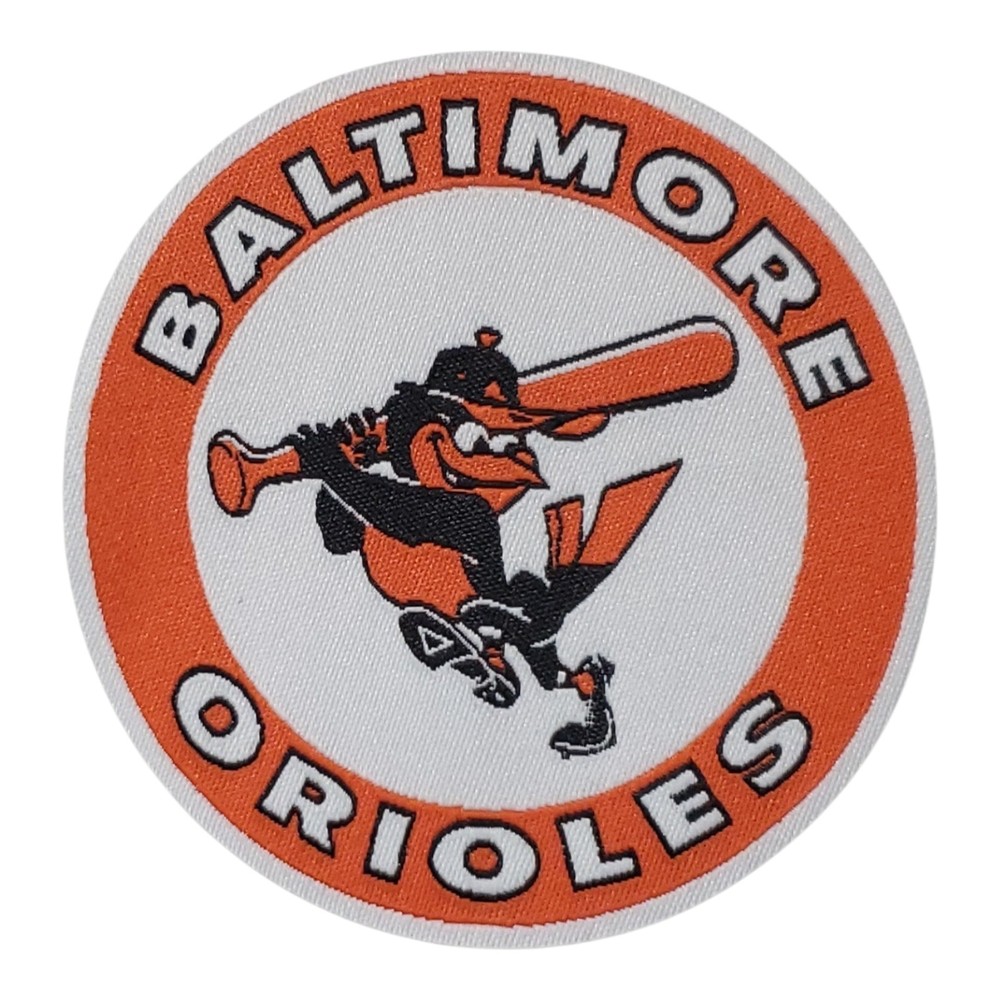 Vtg Baltimore Orioles Woven Patch. MLB. Iron On Backing. 3"x 3"