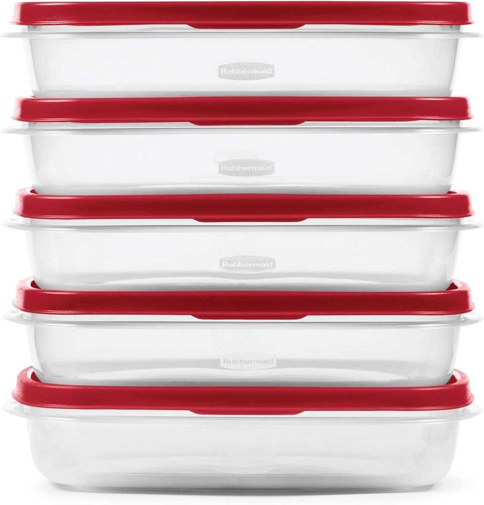 Easyfindlids Meal Prep Containers 5.5 Cup Red