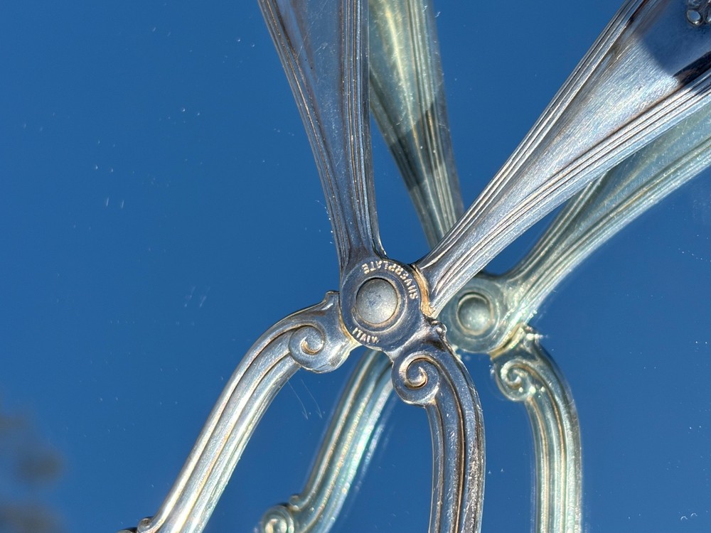 Vintage Gorham Heritage Silver Plated Salad Serving Tongs