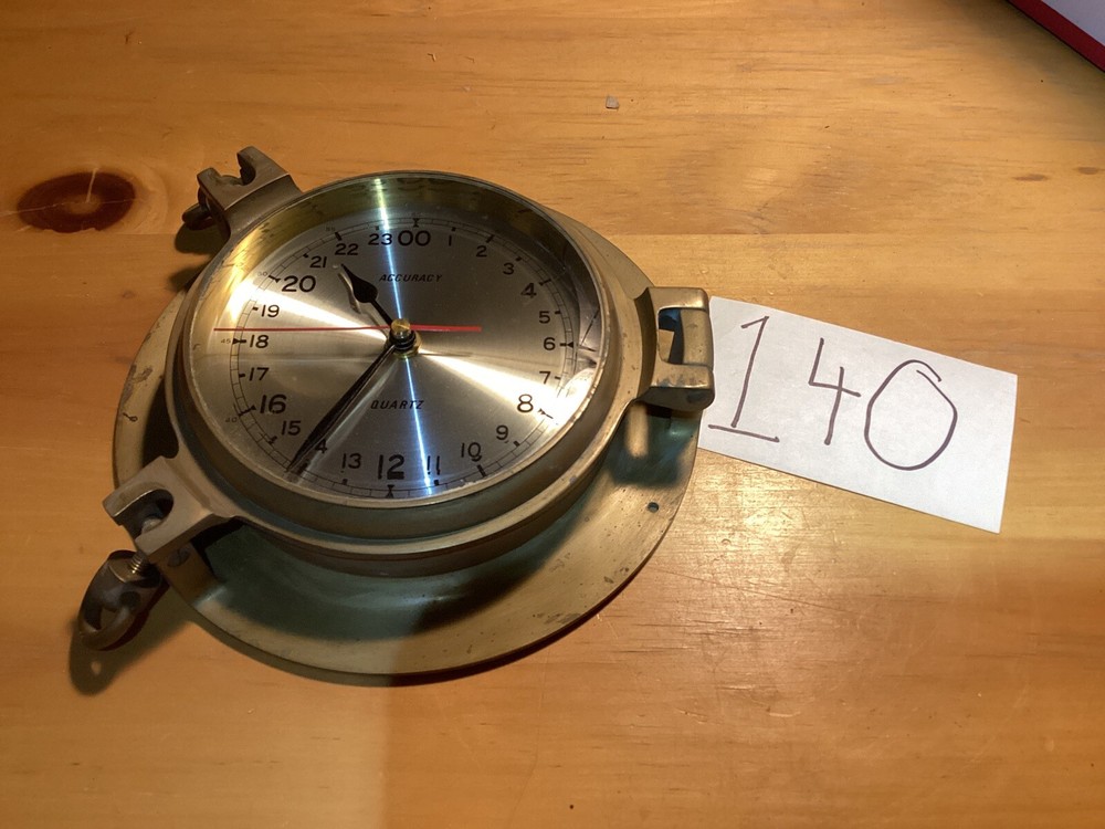 Vintage Accuracy Quartz Brass Clock