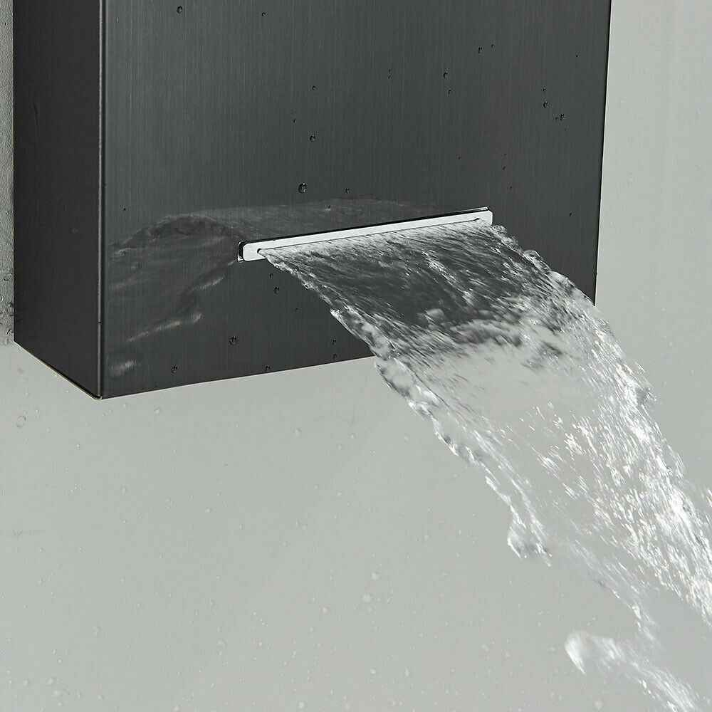 Shower Panel Tower System Stainless Steel 5 Function Rain&Waterfall Faucet Set