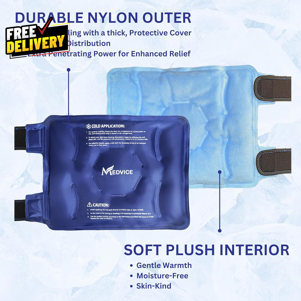 Ice Pack with Cold Compression for Knee Pain Relief Swelling Knee Replacement
