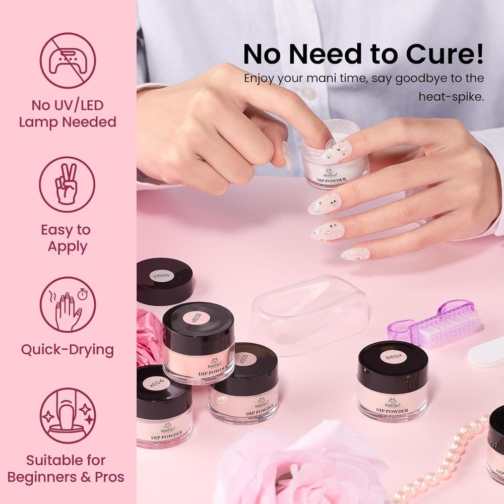 Eco-Friendly 20-Color Dip Powder Nail Art Set - Safe, Quick-Drying Solution
