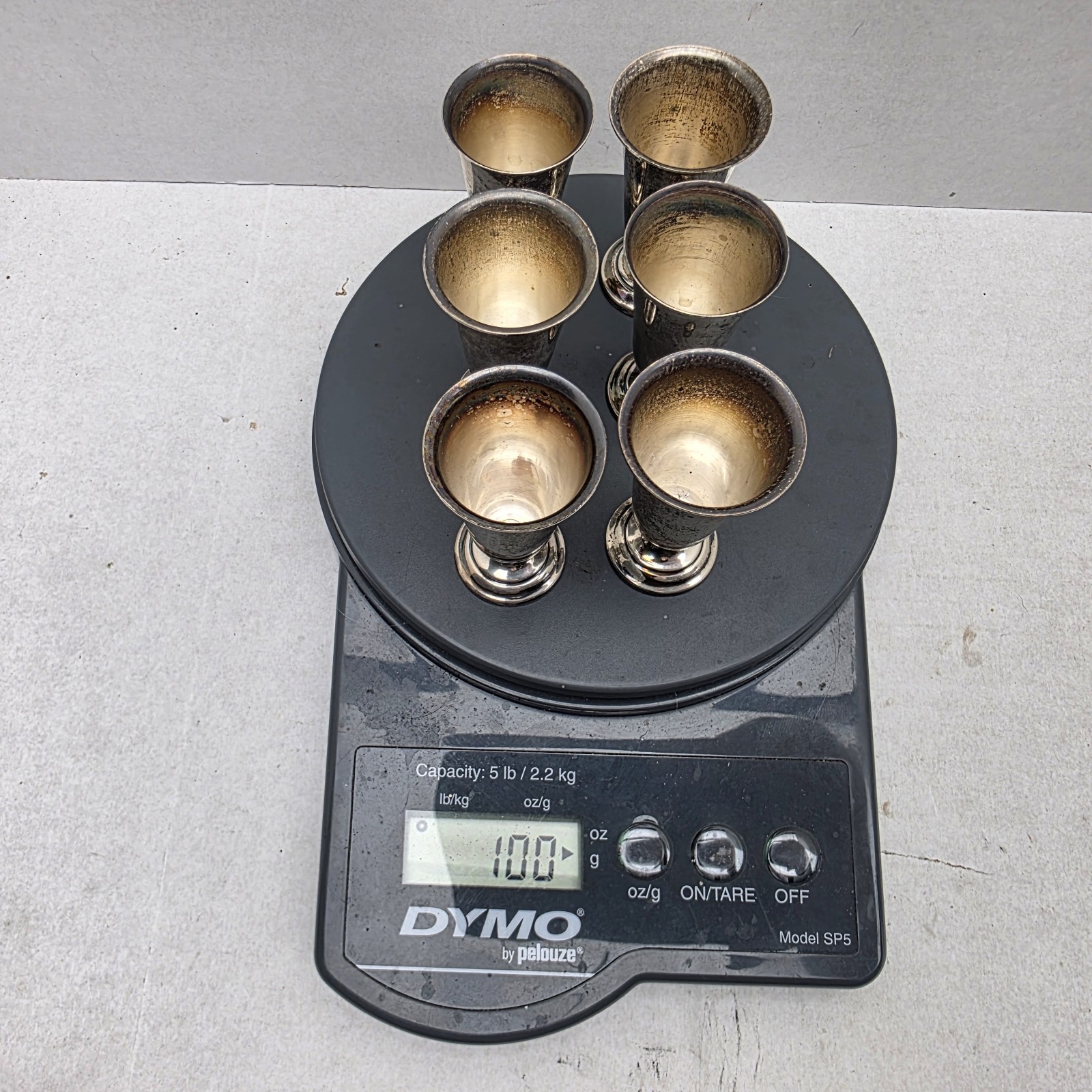 Vintage Frank M. Whiting Sterling Silver Cordial Glasses Set of 6 Shot Cups 100g