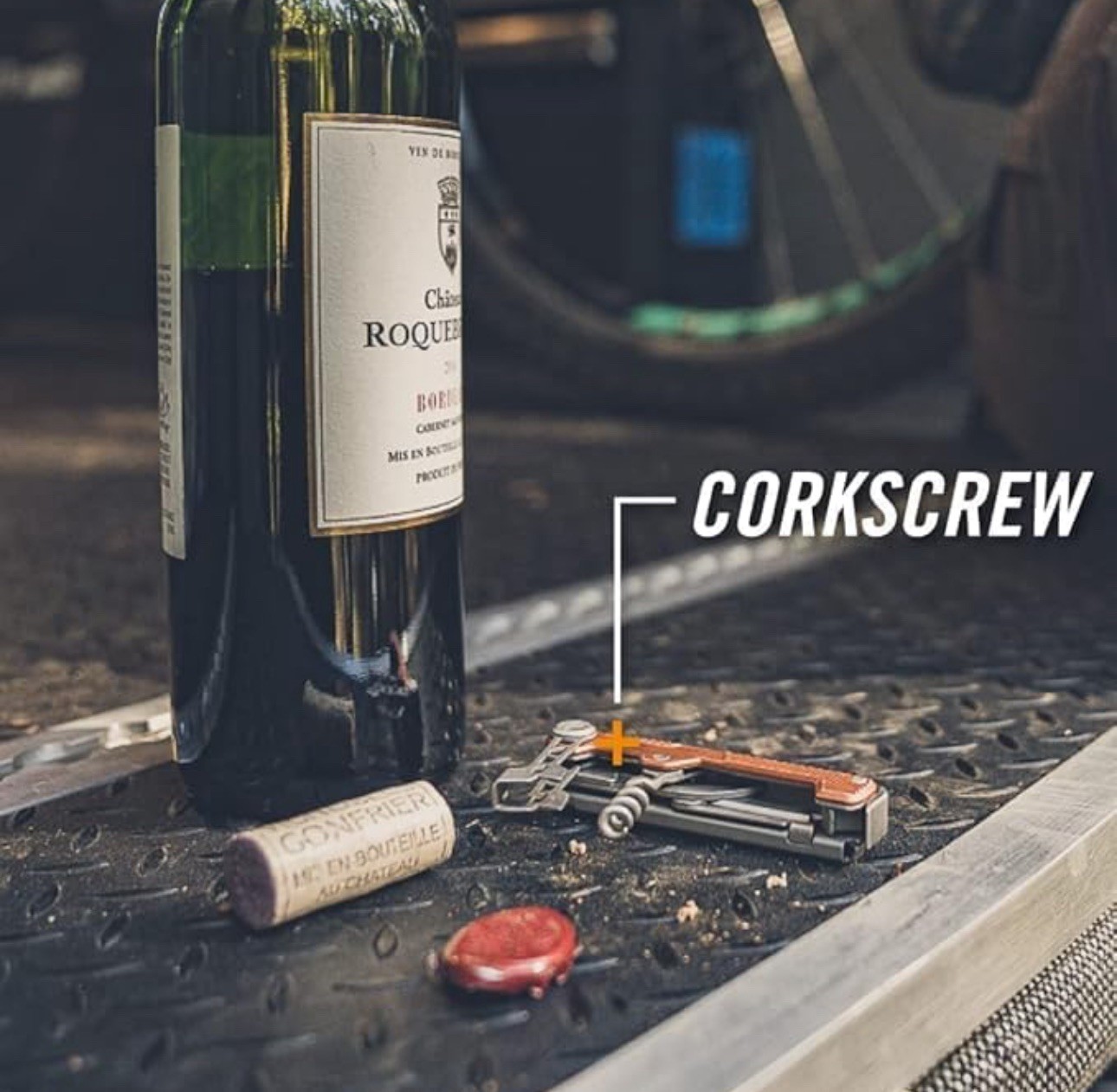 Gerber Armbar Corkscrew Bottle Opener Pry Bar Sciccors Folding Multi Tool Knife