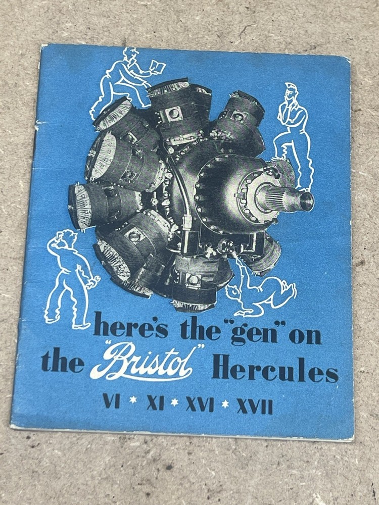 WW2 Bristol Hercules Aero Engine Descriptive Pocket Book