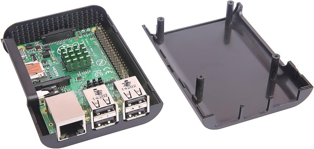 Jet Black Case for Raspberry Pi 3 Model B & Raspberry Pi 2 Model B - Access t...